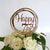 Acrylic Rose Gold 'Happy 75th' Birthday Cake Topper