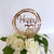 Acrylic Rose Gold 'Happy 76th' Birthday Cake Topper