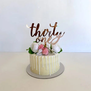 Acrylic Rose Gold 'thirty one' Birthday Cake Topper