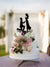 Black Acrylic Silhouette Proposal Cake Topper for wedding, engagement, bridal shower cake decorations