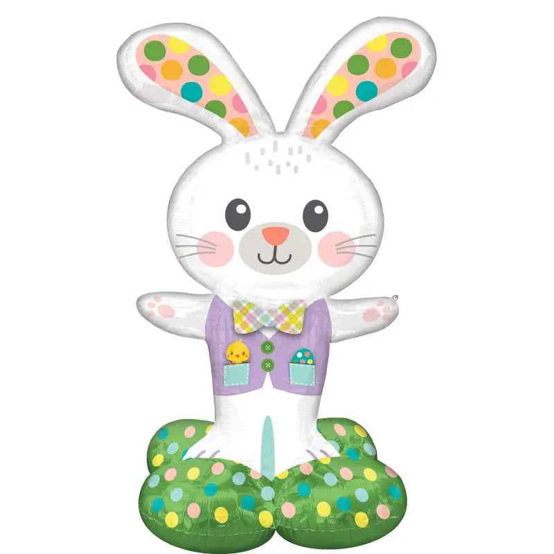 Jumbo Airloonz airfilled balloon Spotted Easter Bunny Foil Balloon 116cm
