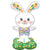 Jumbo Airloonz airfilled balloon Spotted Easter Bunny Foil Balloon 116cm
