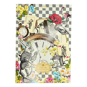 White Rabbit flamingo and playing card themed Alice party props