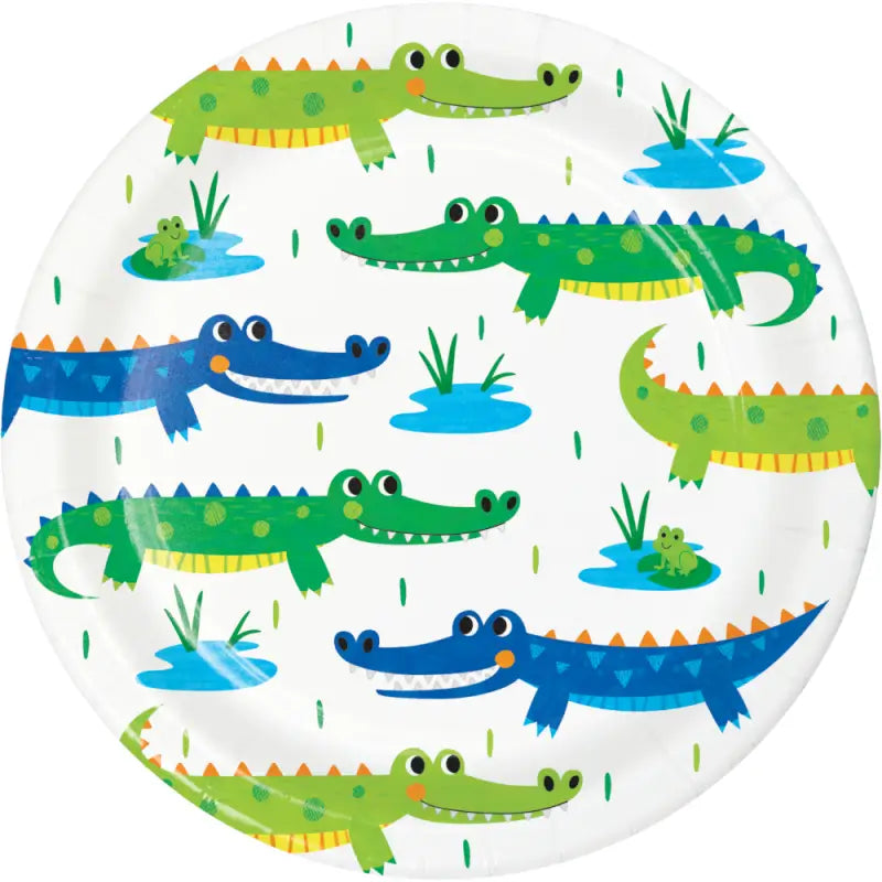 Alligator Party Lunch Paper Plates 18cm 8pk