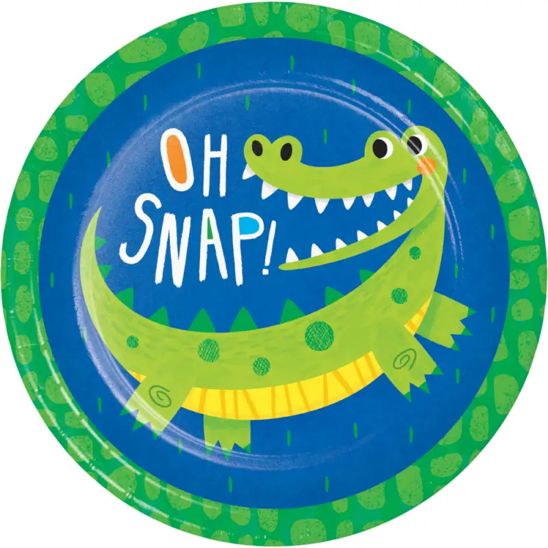 Alligator Party Dinner Paper Plates 22cm 8pk