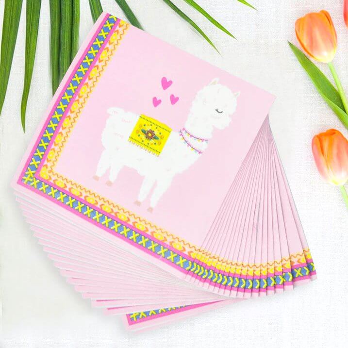 Alpaca Paper Lunch Napkins 20 Pack