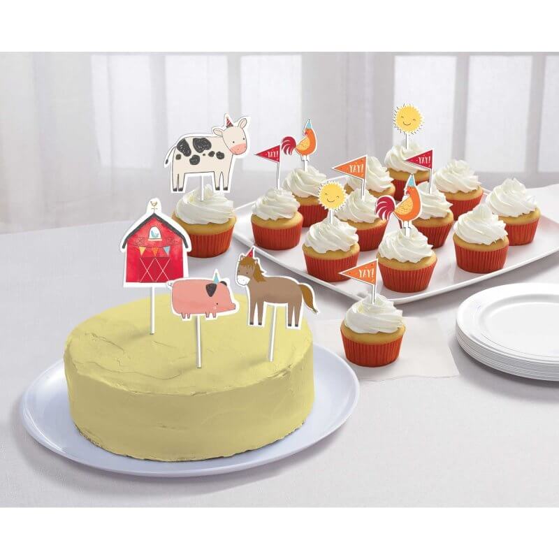 Amscan Barnyard Birthday Party Cupcake Picks 12 Pack