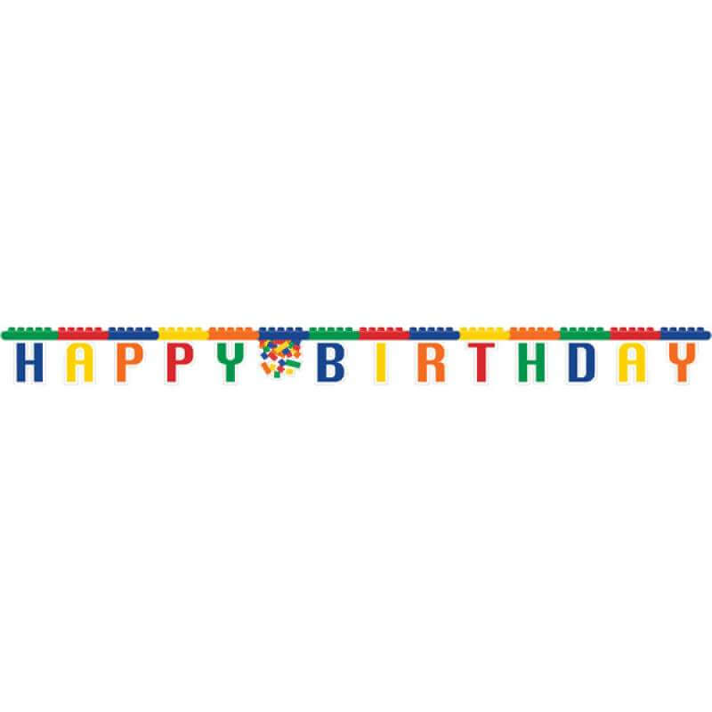 Block Party Jointed Happy Birthday Banner