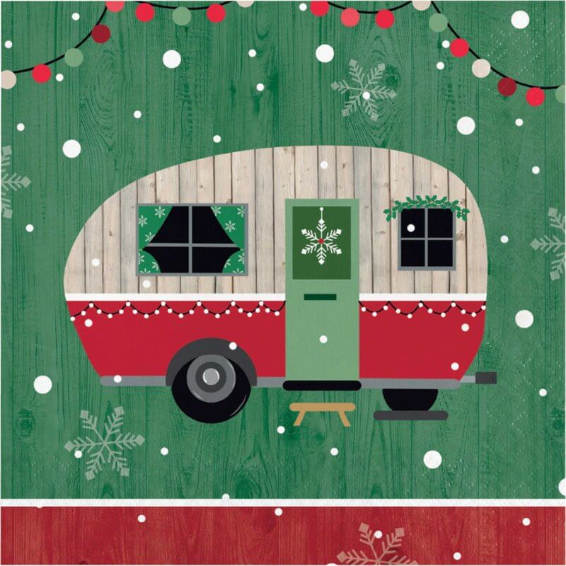CHRISTMAS CAMPERS LUNCH NAPKINS 16 pack