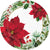 Posh Poinsettia Paper Dinner Plates 8 pack