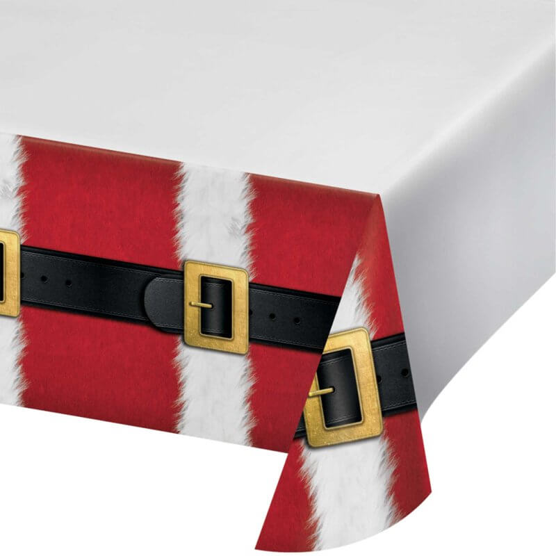 Santa's Suit Border Print Paper Tablecover