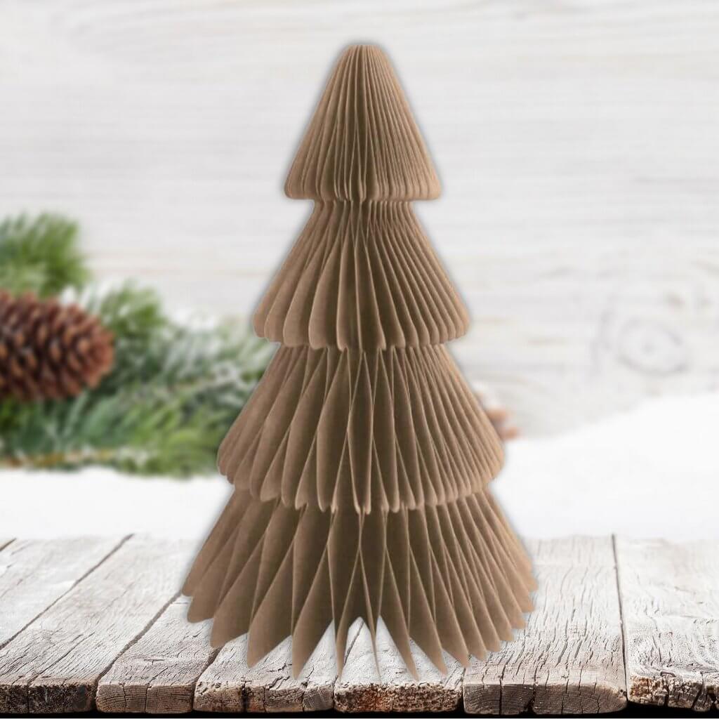 Christmas Honeycomb Natural Tree Decoration 20cm