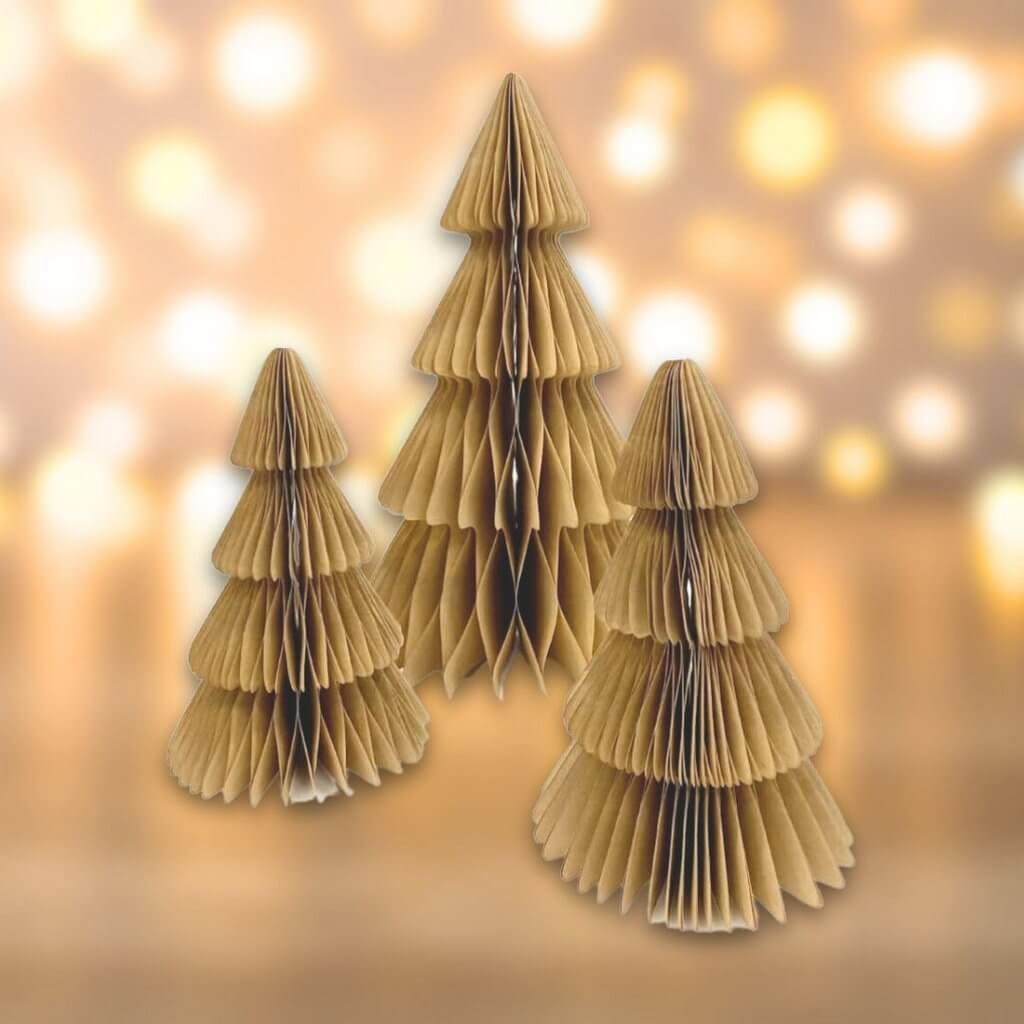 Natural Decorative Christmas Tree Honeycomb 35cm