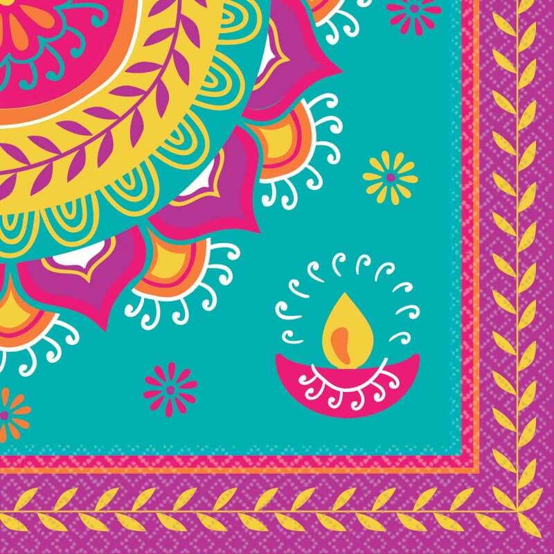 Amscan Diwali Lunch Napkins 16 Pack