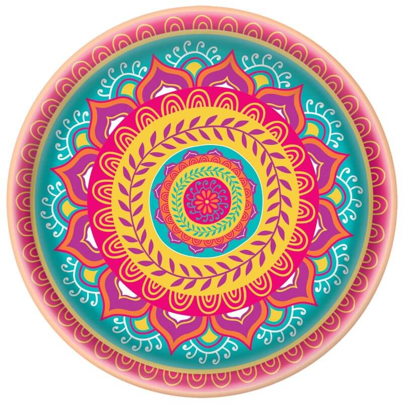 Amscan Diwali Round Melamine Platter 34cm