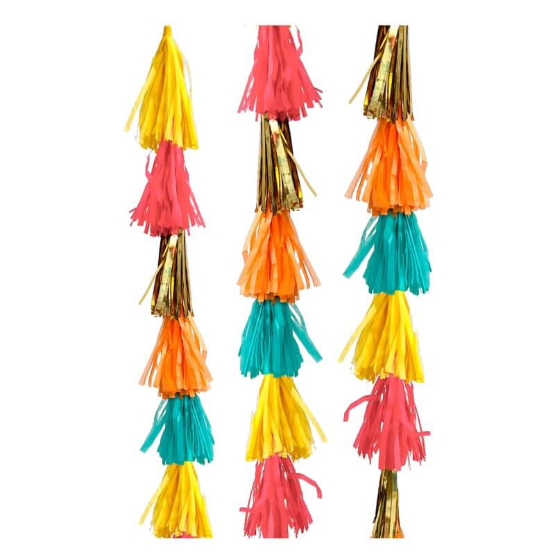 Amscan Paper & colourful Foil Diwali Tassel Garland 1.3m