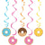 Donut Time Dizzy Dangler Hanging Swirls 5 Pack