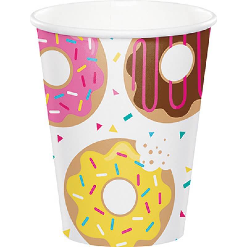Donut Time Paper Cups 266ml 8 Pack