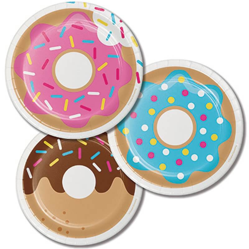 Donut Time Paper Lunch Plates 18cm 8 Pack