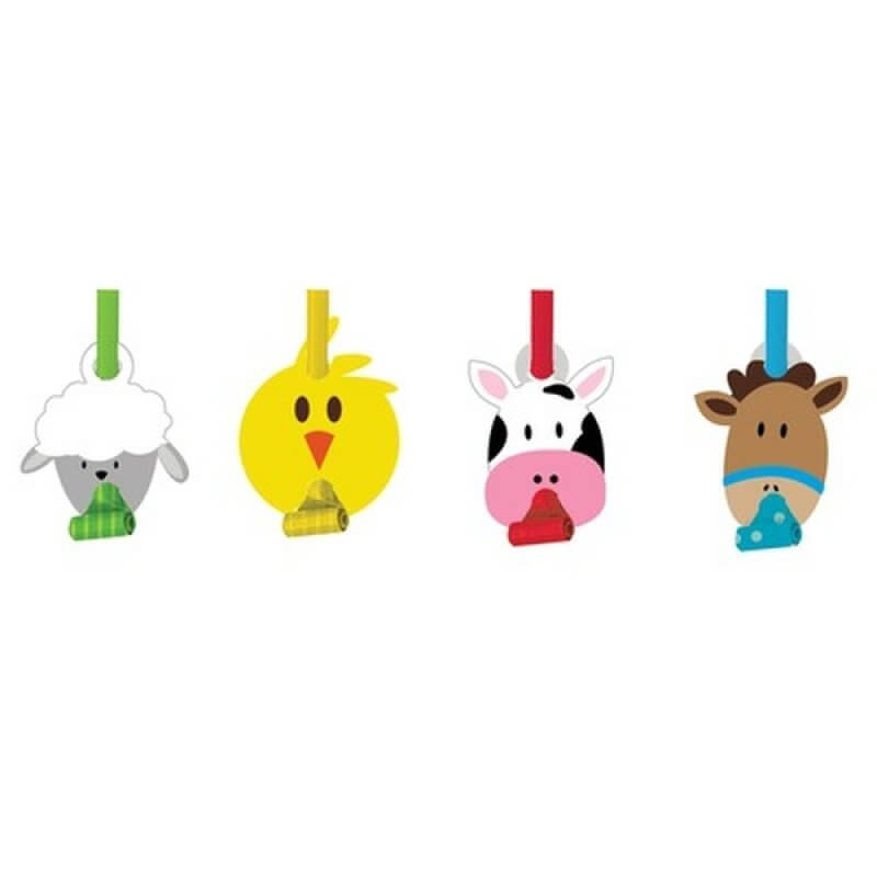 Amscan Farmhouse Fun Blowouts with Medallions 8 Pack