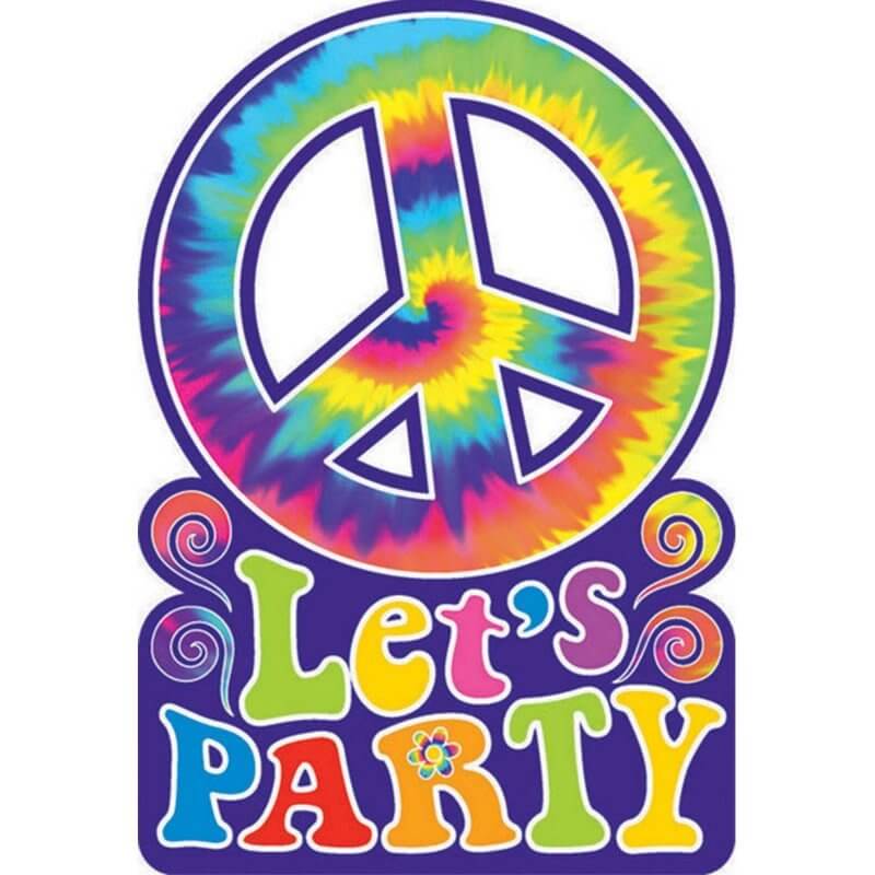 PEACE & FLOWER - 60s Party Decorations, Hippie theme