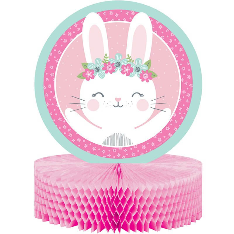 Floral Bunny Party Large Honeycomb Centrepiece