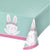Floral Bunny Party Plastic Tablecover All Over Print