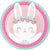Floral Bunny Party Dinner Paper Plates 8pk