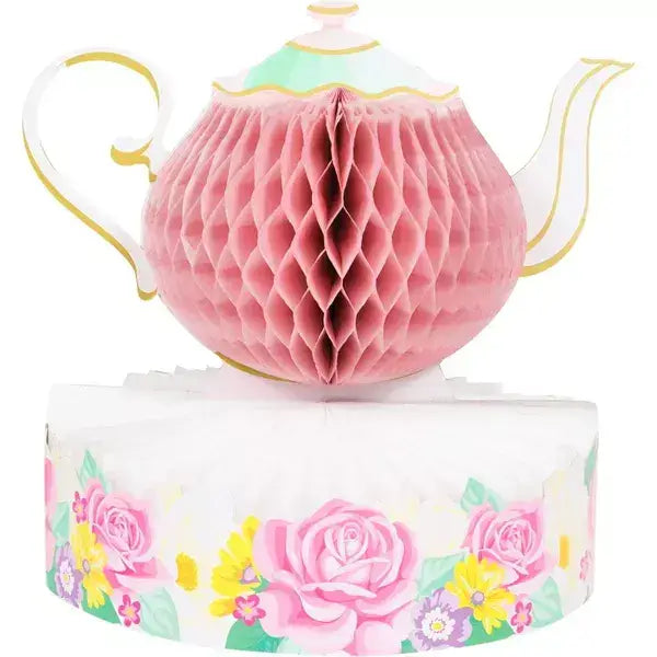 Floral Tea Party 3D Teapot Honeycomb table Centrepiece