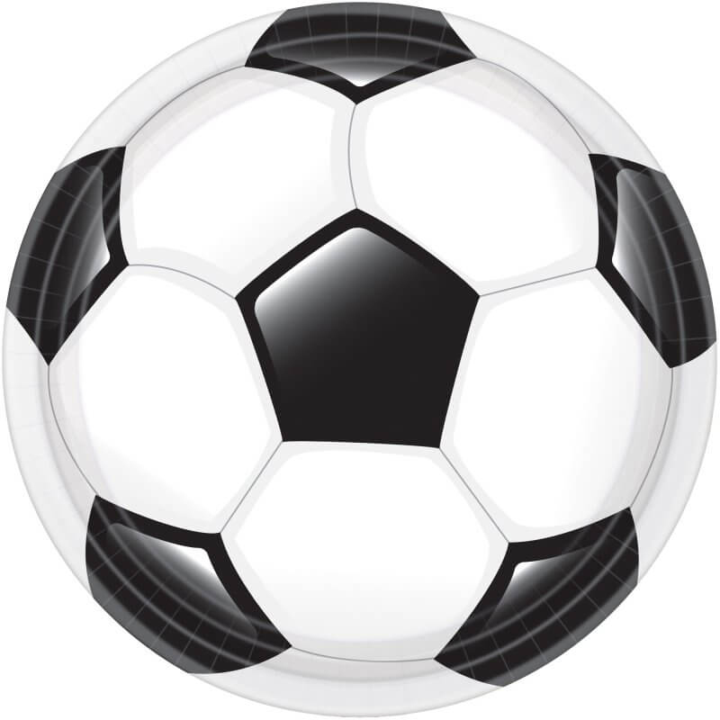 Goal Getter Soccer Round Paper Plates 26cm 18 Pack