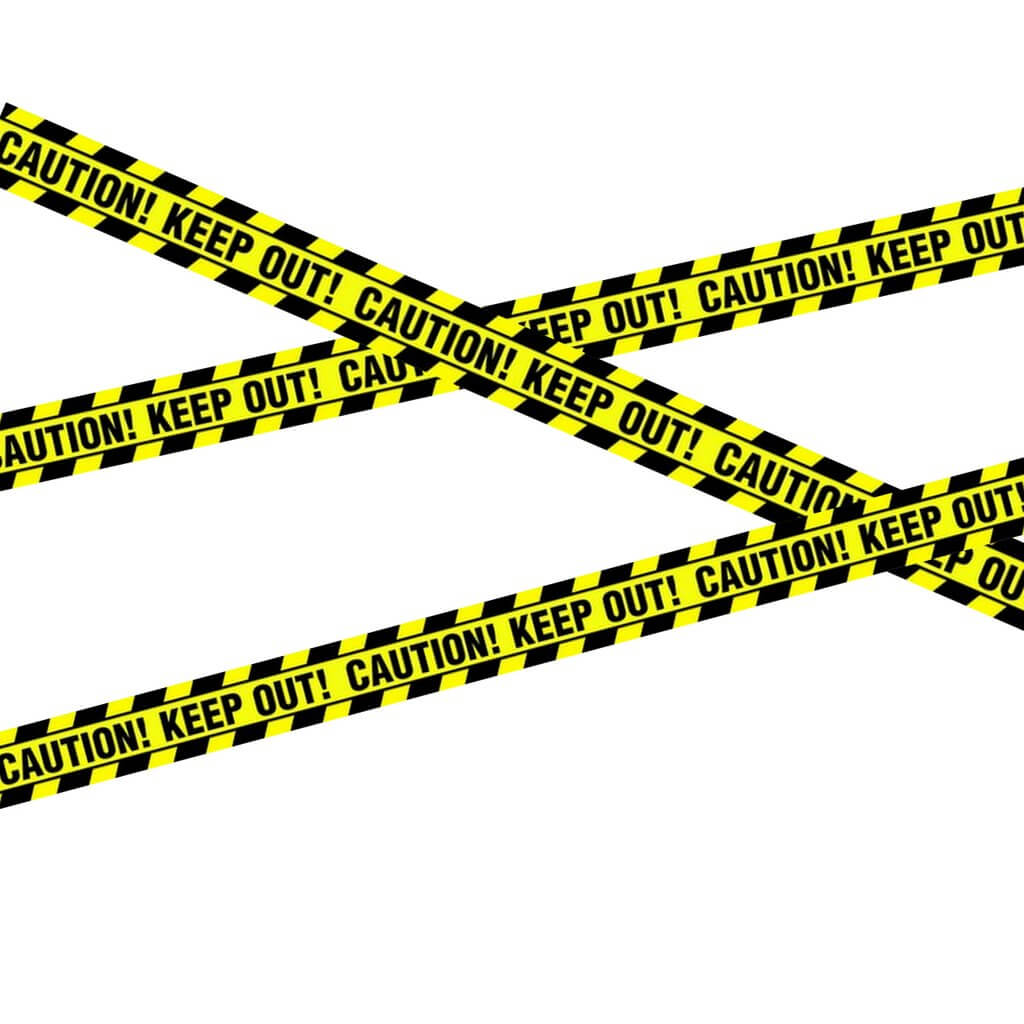 Halloween Caution! Keep Out! Plastic Tape Banner