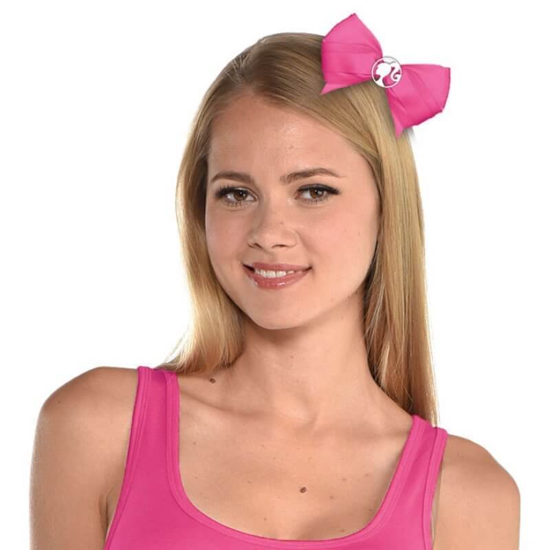 hot pink Barbie Bow Hair Clip