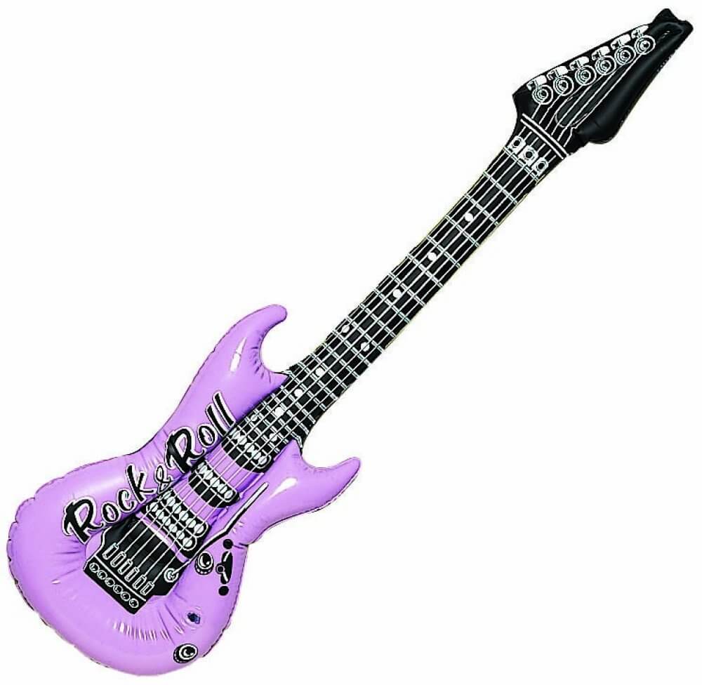 Amscan Inflatable Jukebox Rock Instrucments balloons - purple electric guitar