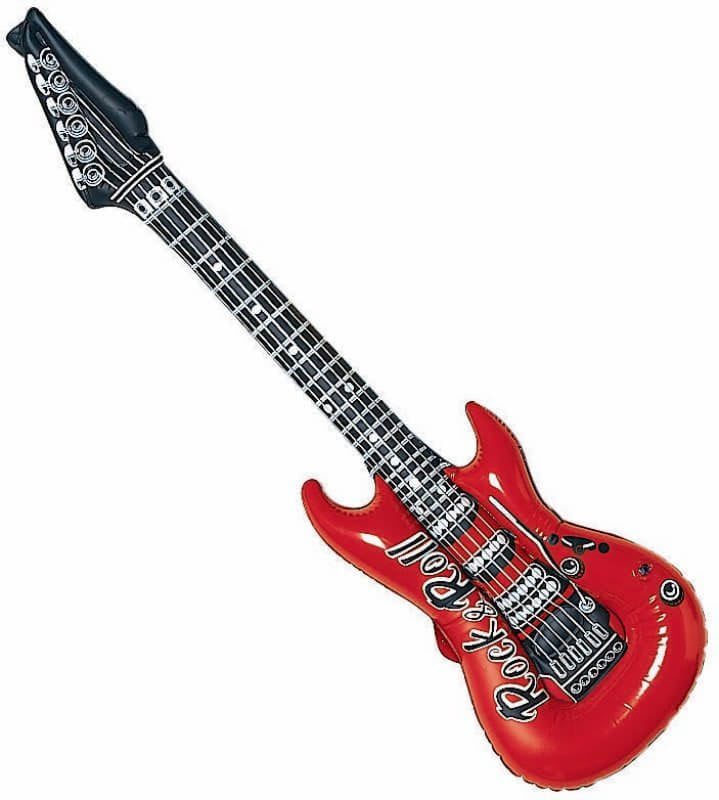 Amscan Inflatable Jukebox Rock Instrucments balloons - red electric guitar