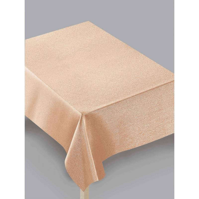 Amscan Metallic Rose Gold Luxury Fabric Tablecover