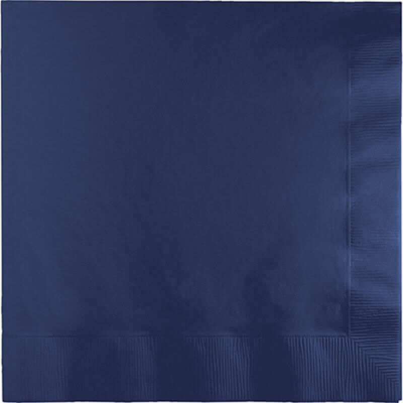 Navy Blue Beverage Napkins 50 Pack