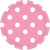 Polka Dot Round Paper Plates 17cm 8 Pack - New Pink