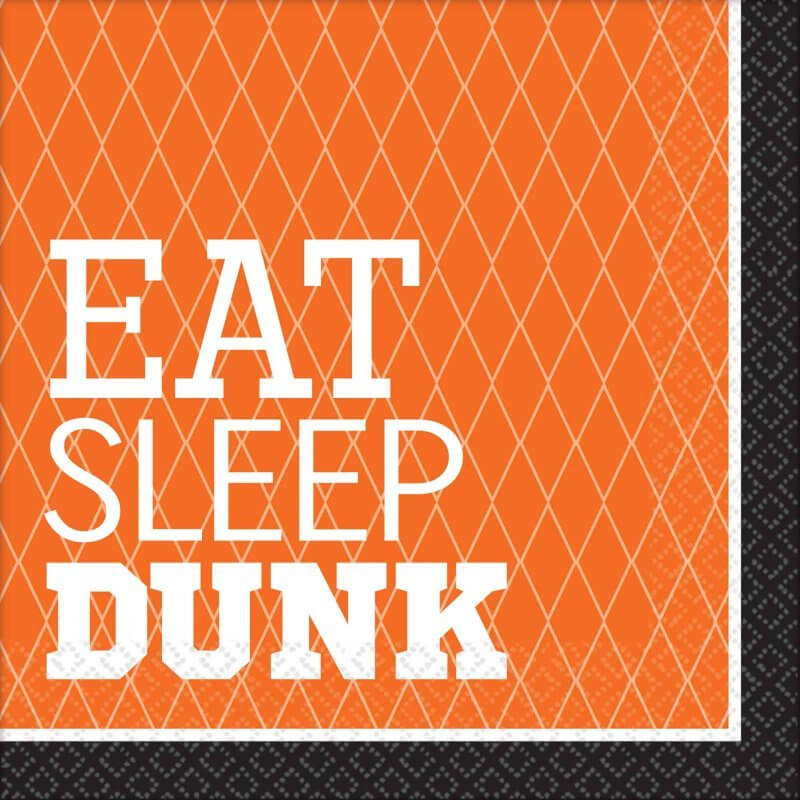 Nothin' But Net Basketball 'eat sleep dunk' Paper Lunch Napkins 36 Pack