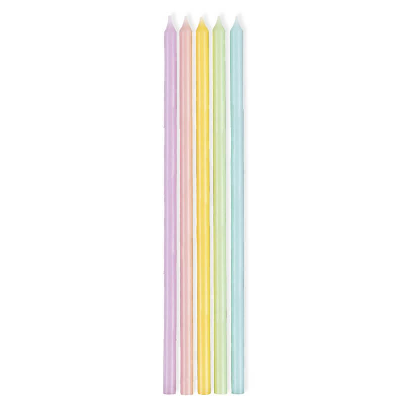 Pastel Rainbow Taper Candles 10pk