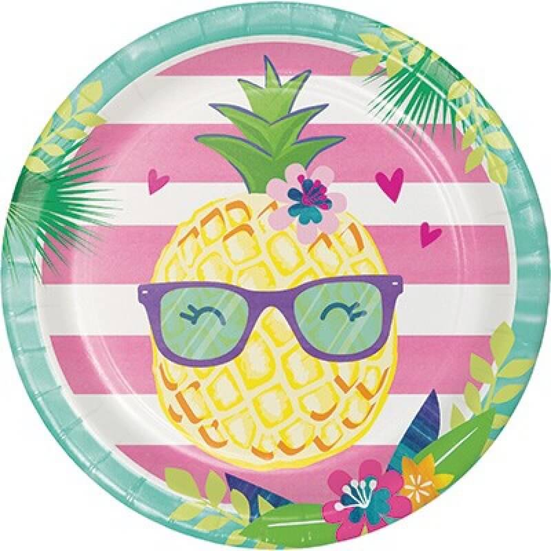 Amscan Pineapple N Friends Paper Dinner Plates 8 Pack
