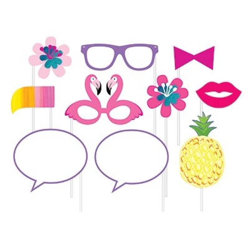 Amscan Pineapple N Friends Photo Booth Props 10 Pack