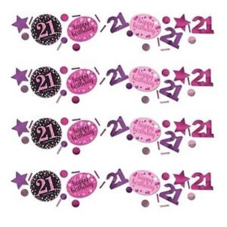 Pink Celebration 21st Birthday Confetti 34g