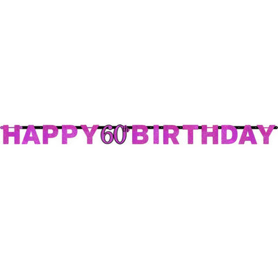 Amscan Sparkling Celebration 60" Prismatic Letter Banner – Multicolor Party Decor, 7 Foot - View #3