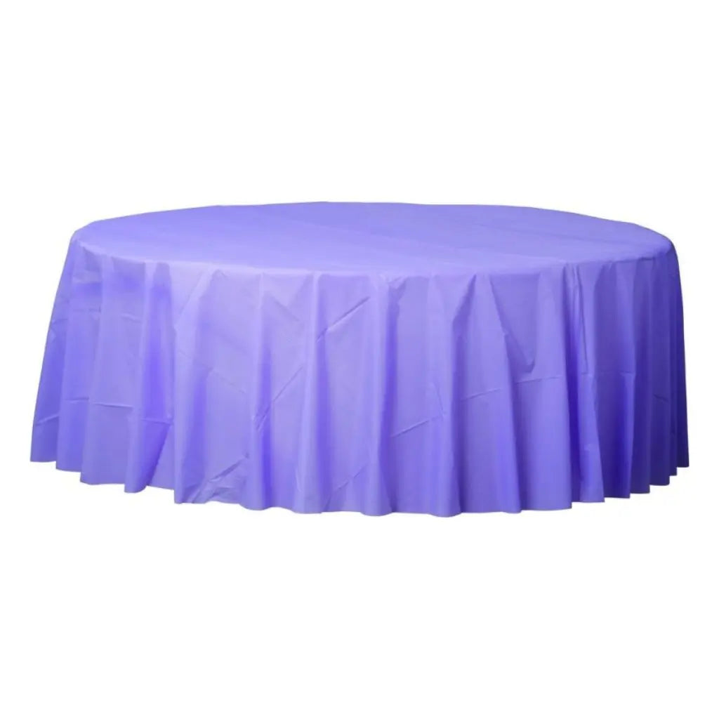 Plastic Round Tablecover - Lavender