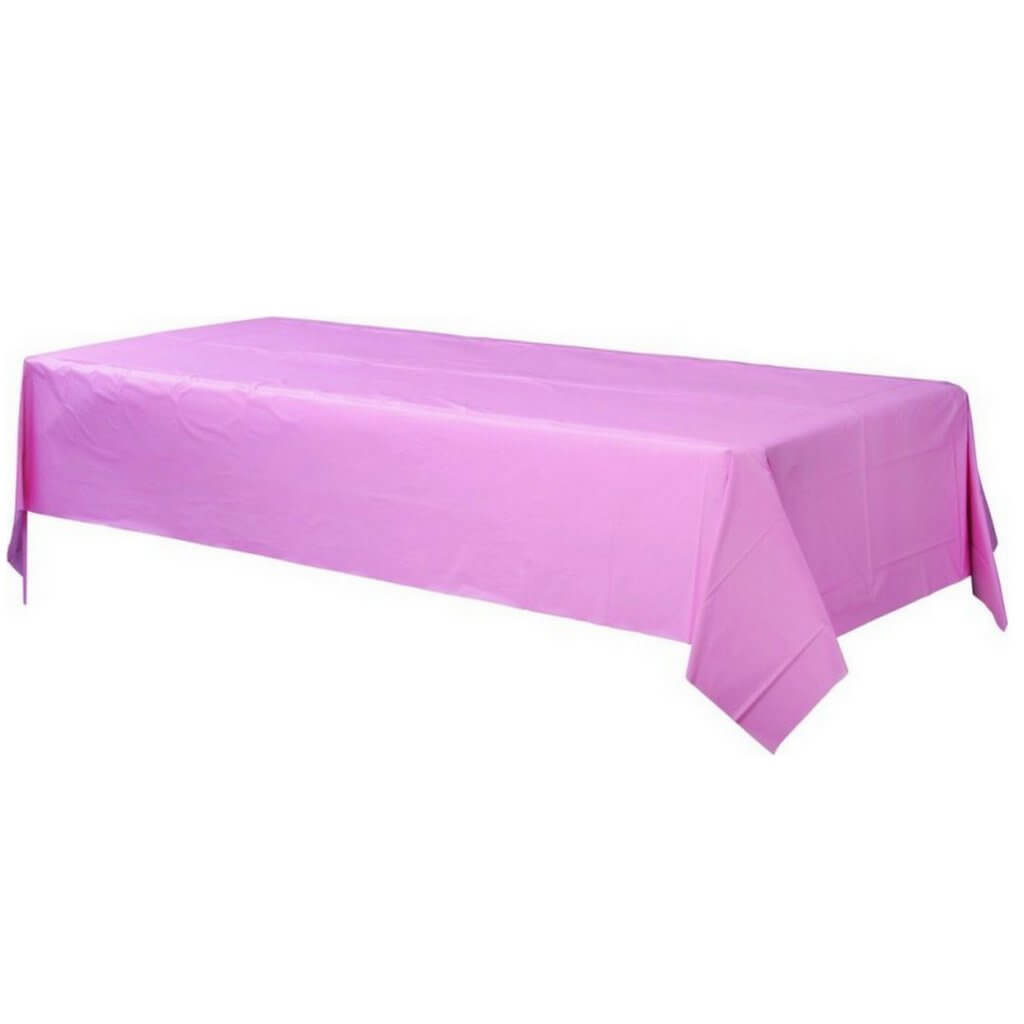 Plastic Rectangular Tablecover - New Pink