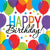 Amscan Balloon Bash happy Birthday Lunch Napkin 16 Pack