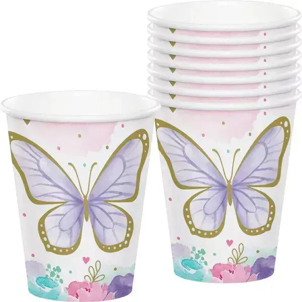 Butterfly Shimmer Paper Cups 8pk