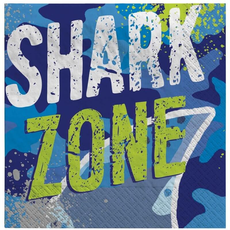 Shark Zone Beverage Napkins 16 Pack