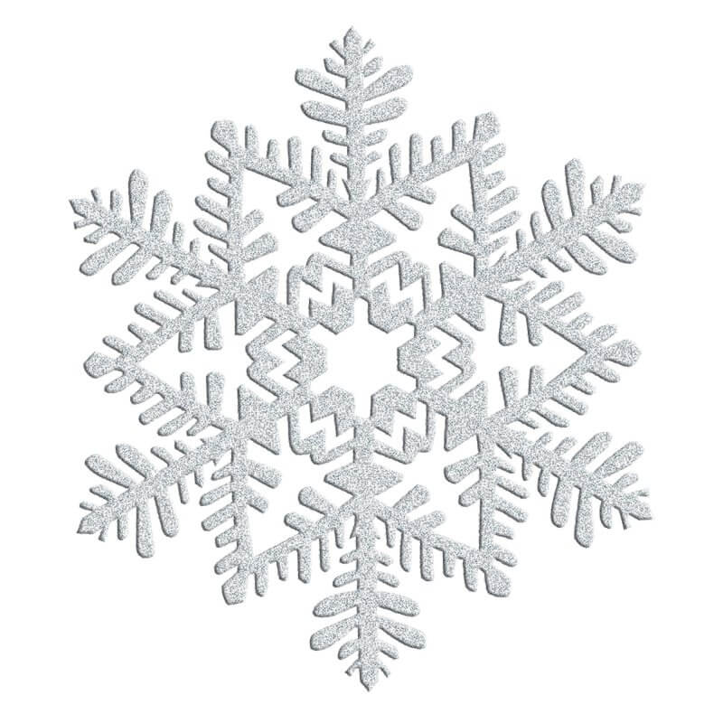 Silver Glittered Plastic Snowflake Decoration