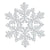 Silver Glittered Plastic Snowflake Decoration